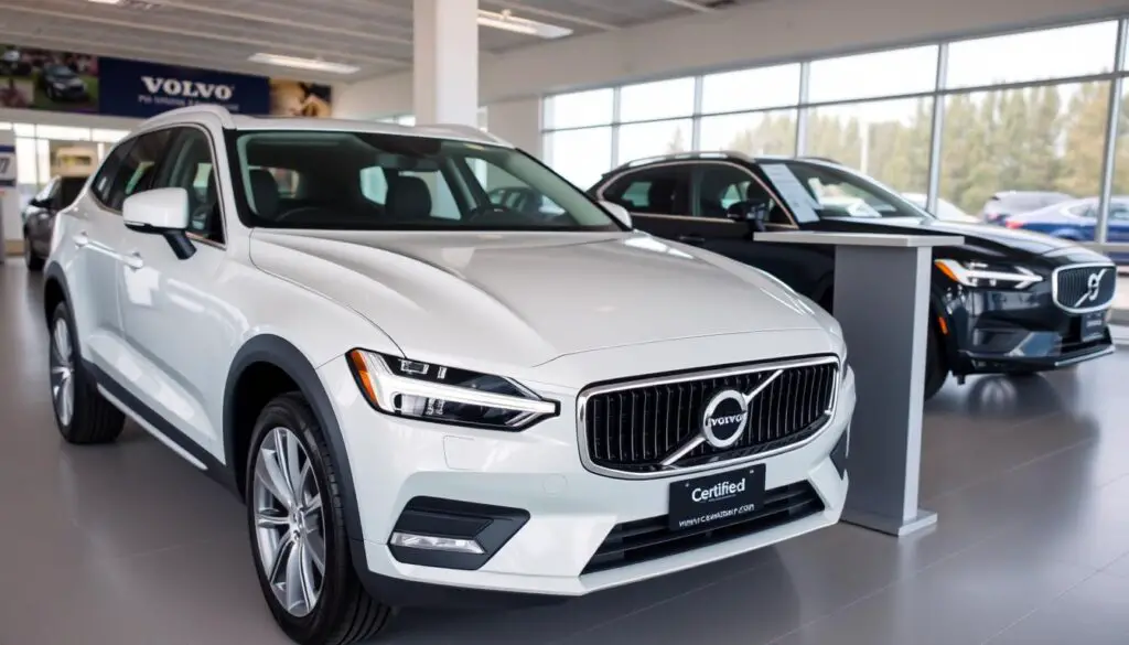 A certified pre-owned Volvo with warranty documentation