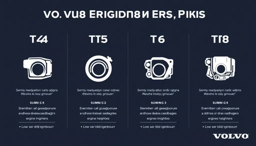 Comparison of different Volvo engine badges from T4 to T8 Comparison of different Volvo engine badges from T4 to T8