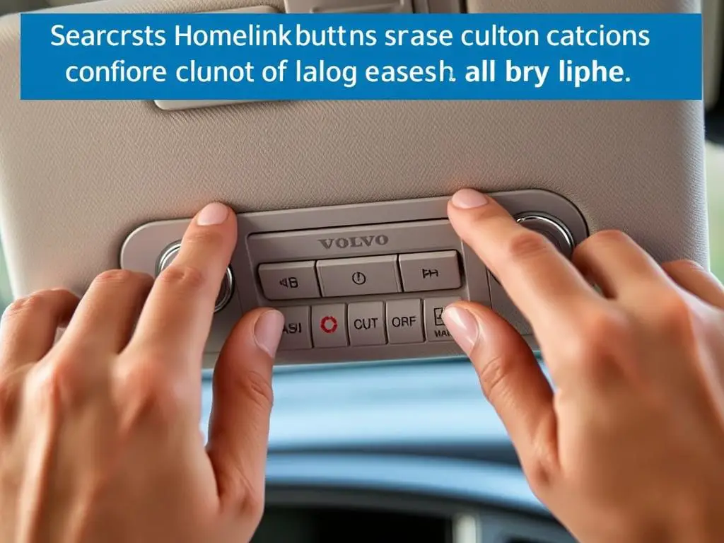 Demonstration of erasing all HomeLink programming by pressing the two outer buttons Demonstration of erasing all HomeLink programming by pressing the two outer buttons