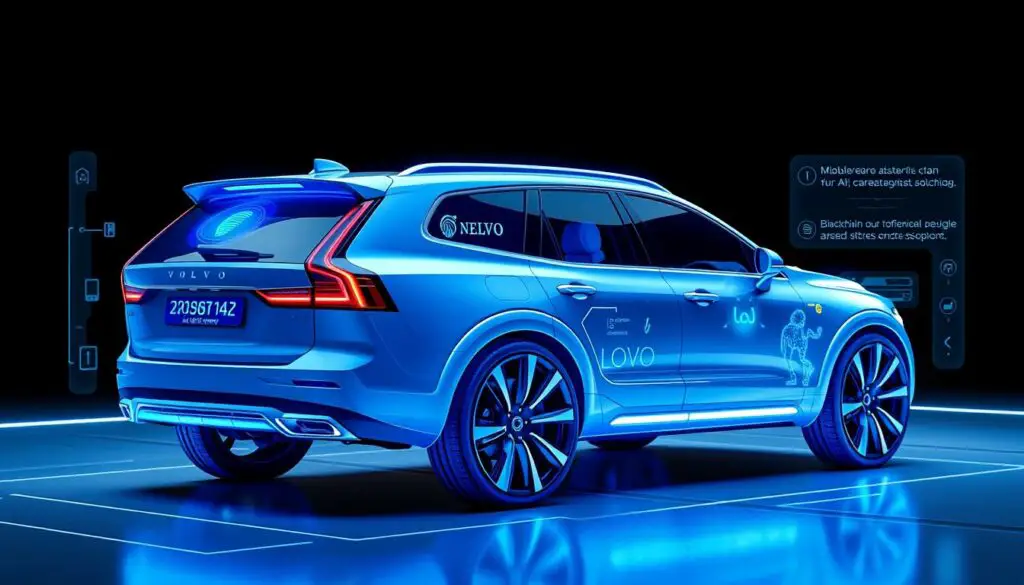 Futuristic Volvo security concept with biometric authentication