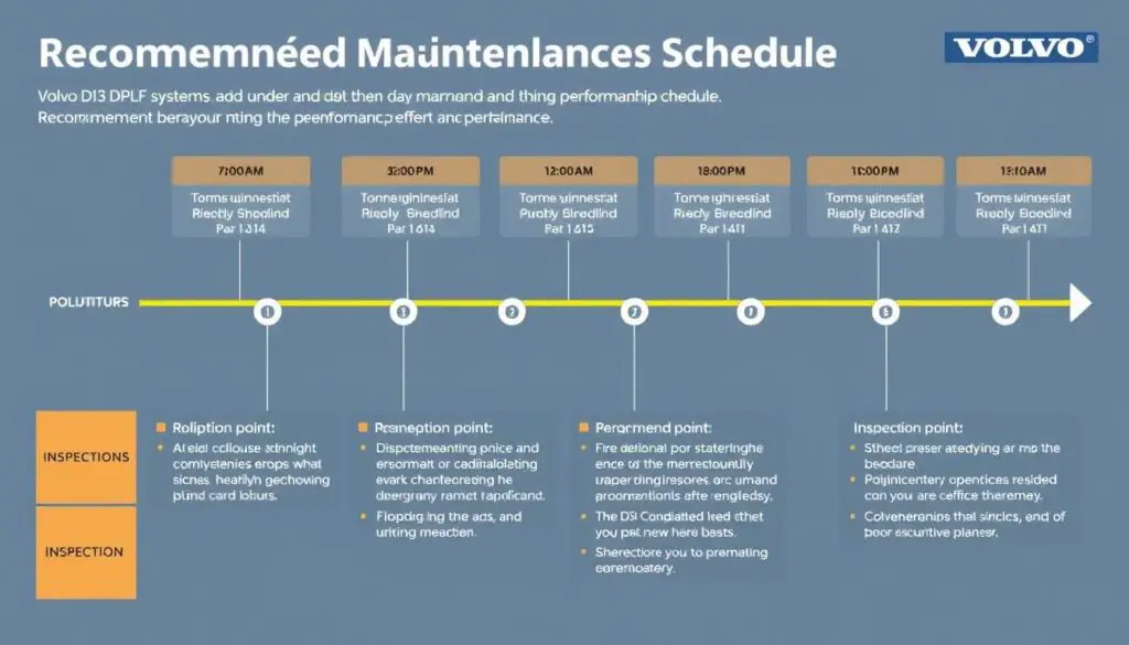 Maintenance schedule for Volvo D13 DPF system