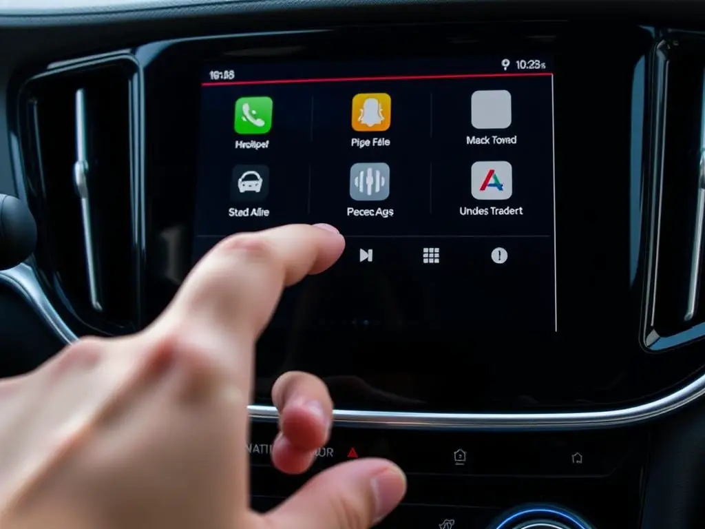 Pressing and holding home button on Volvo infotainment screen