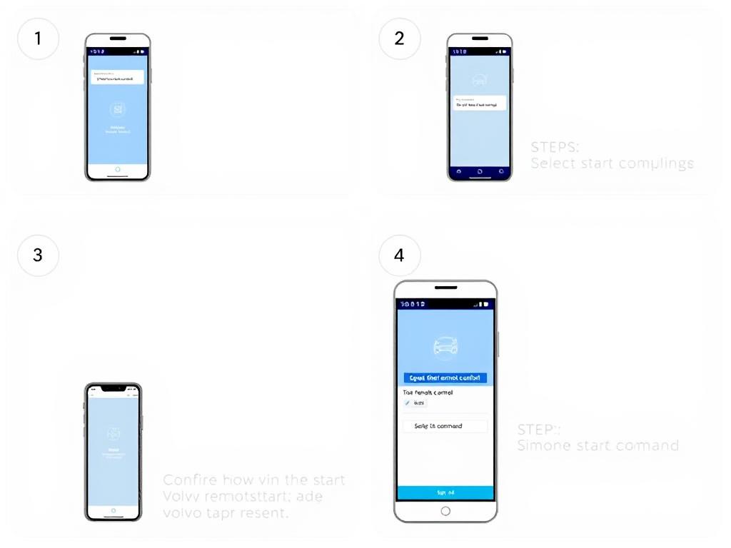 Step-by-step guide showing how to use Volvo remote start via the Volvo Cars app Step-by-step guide showing how to use Volvo remote start via the Volvo Cars app