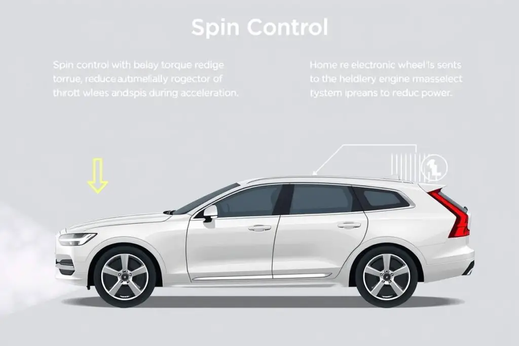 Volvo DSTC Spin Control system reducing engine torque