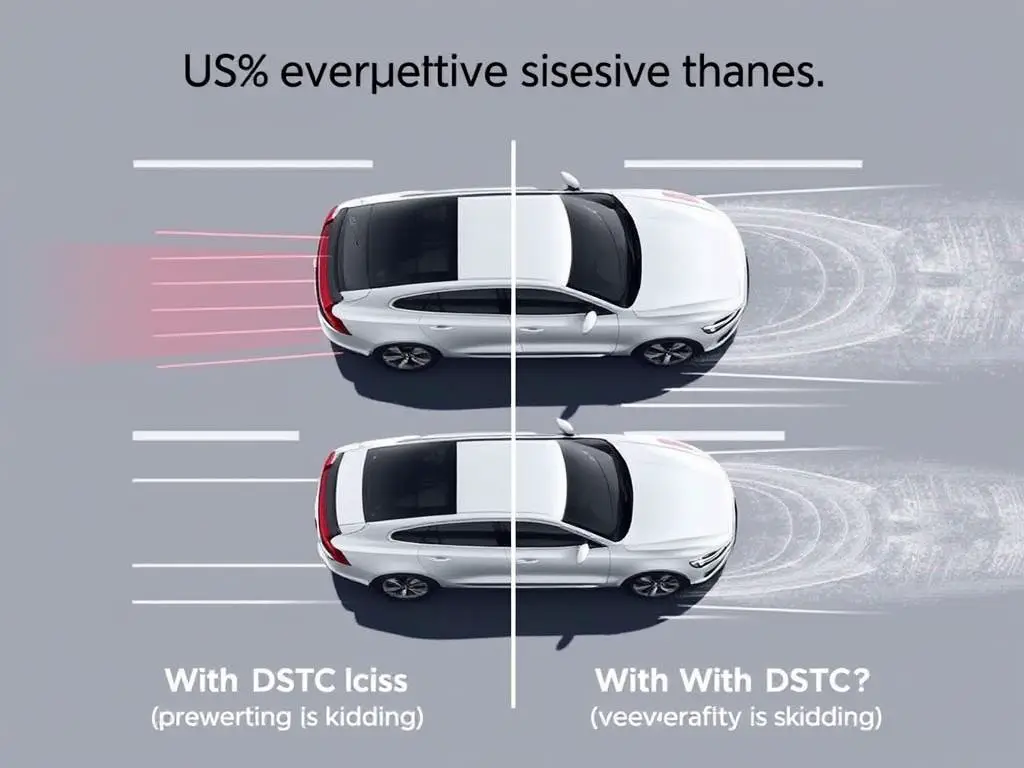 Volvo DSTC system preventing skid during emergency maneuver