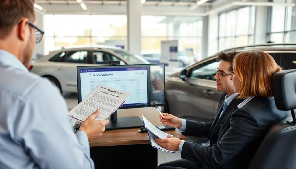 Volvo Extended Warranty Cost negotiation tips showing customer at dealership