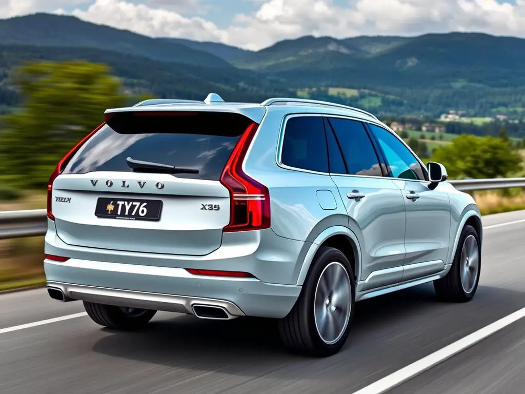 Volvo XC90 T6 SUV in motion showing its elegant design Volvo XC90 T6 SUV in motion showing its elegant design