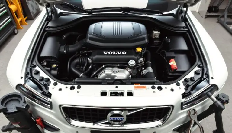 Volvo engine bay with tools laid out showing if Volvos are easy to work on
