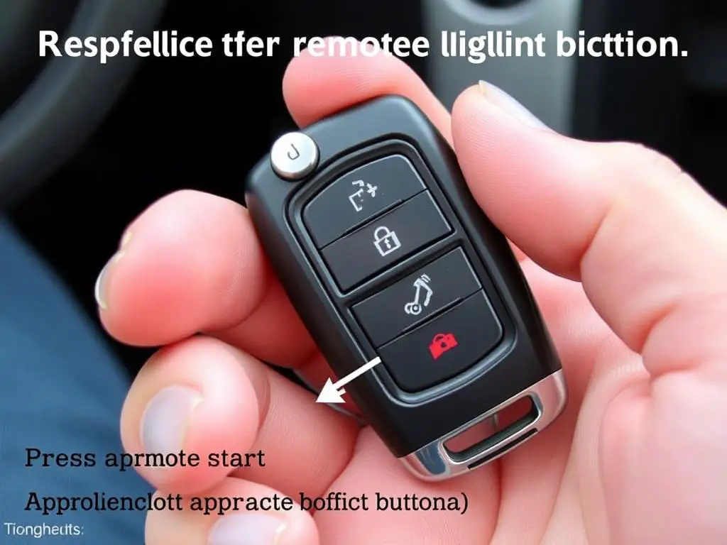 Volvo key fob showing the lock button and approach light button for remote start Volvo key fob showing the lock button and approach light button for remote start