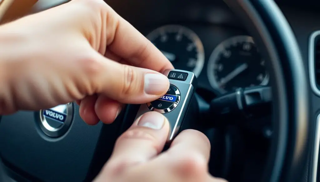 Volvo key insertion