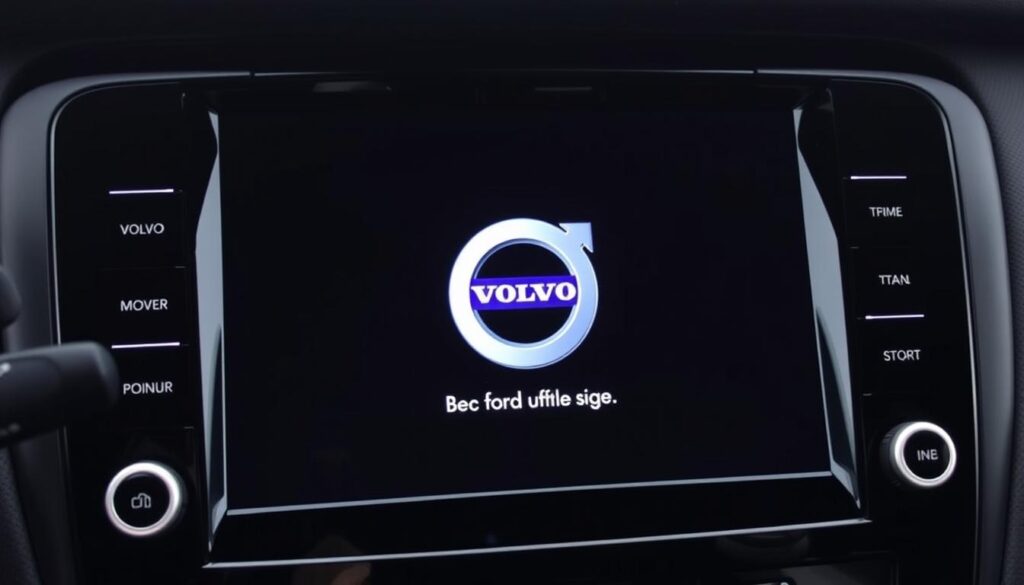 Volvo logo appearing during system restart