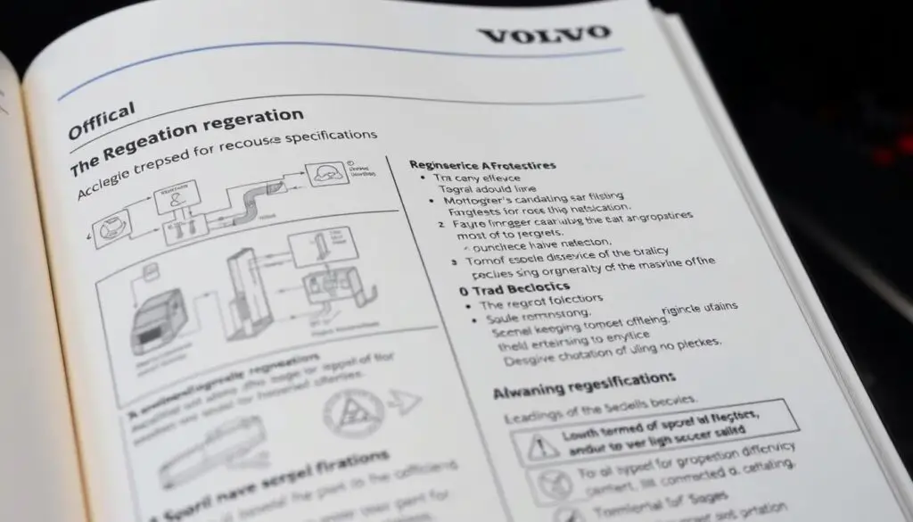 Volvo truck service manual page showing regeneration procedures