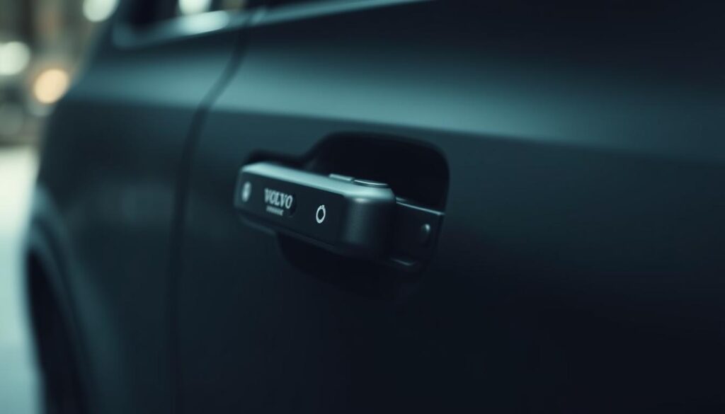 concealed keyhole on newer Volvo models
