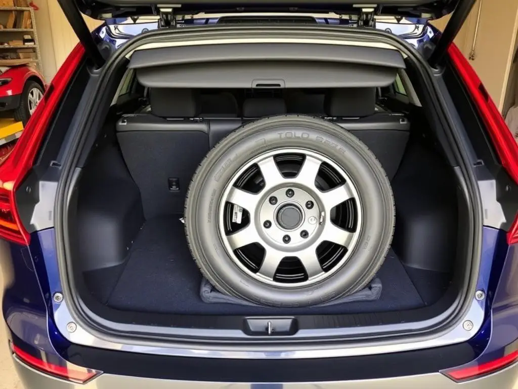 DIY spare tire solution for Volvo XC60 T8 with carrying case DIY spare tire solution for Volvo XC60 T8 with carrying case
