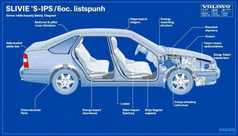 Diagram of SIPS side-impact safety system in Volvo 850