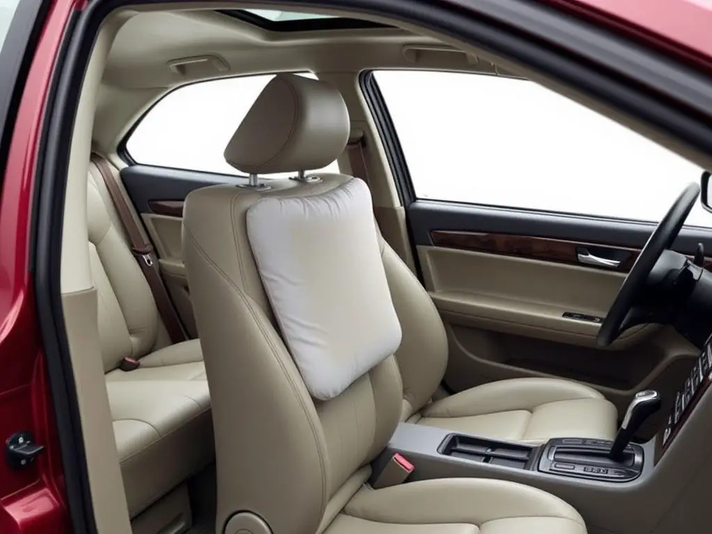 Interior view of Volvo 850 showing SIPS side-impact safety system integration Interior view of Volvo 850 showing SIPS side-impact safety system integration