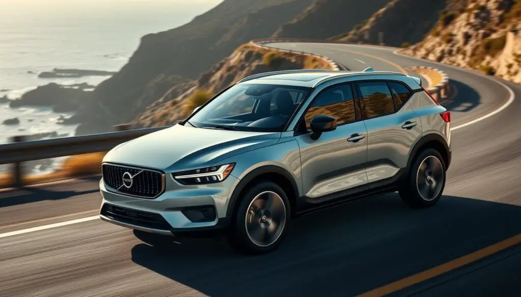 Volvo EX30 Twin Motor Performance model in dynamic driving situation Volvo EX30 Twin Motor Performance model in dynamic driving situation