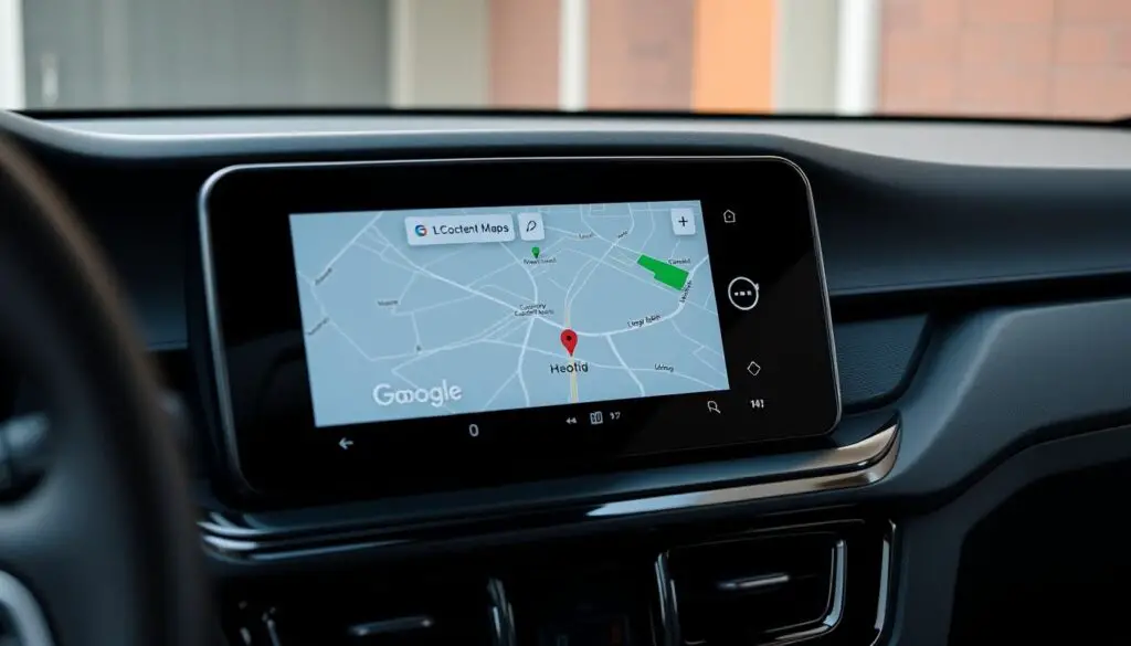 Volvo EX30 infotainment system showing Google-based interface with navigation Volvo EX30 infotainment system showing Google-based interface with navigation