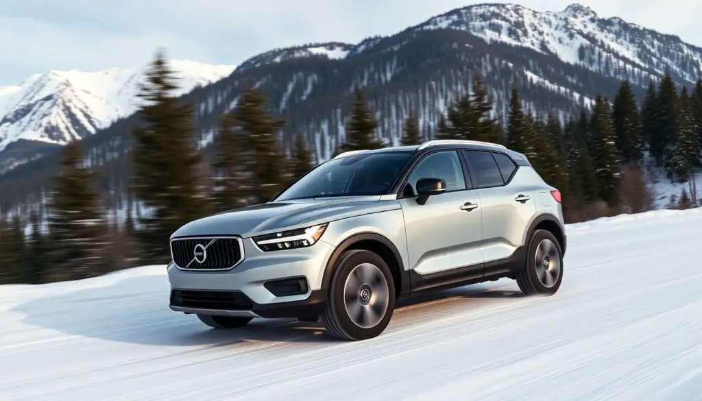 Volvo XC40 Recharge driving in winter conditions Volvo XC40 Recharge driving in winter conditions