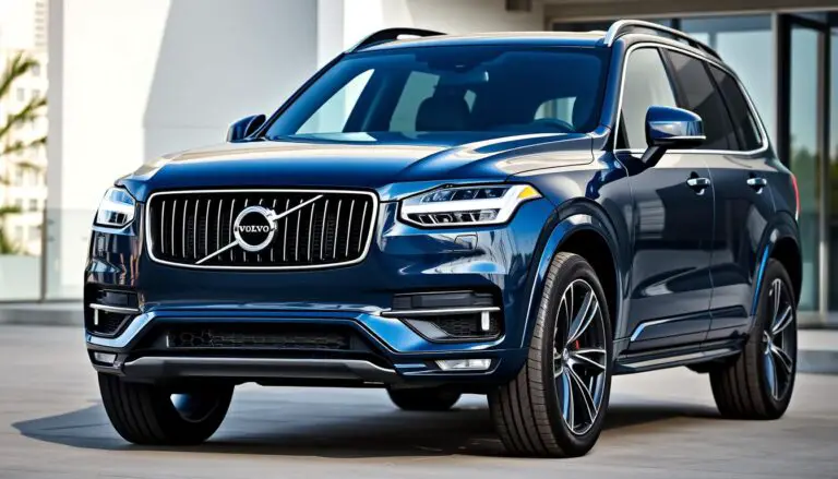 Volvo XC90 R-Design trim front view showing distinctive grille and sporty styling elements
