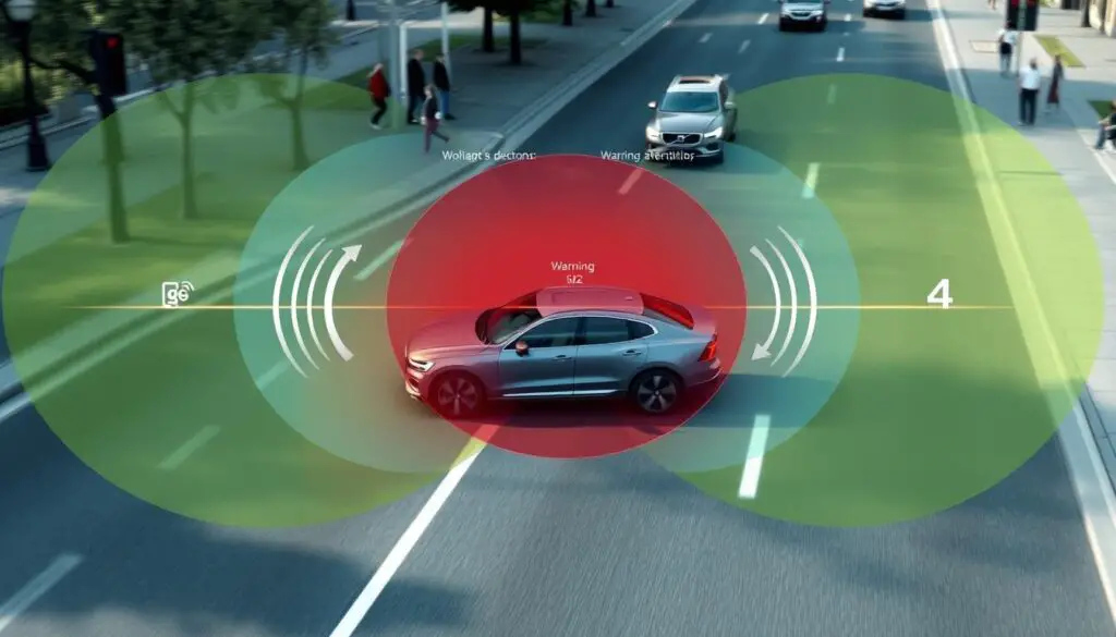 Volvo integrated safety systems working together to prevent accident Volvo integrated safety systems working together to prevent accident