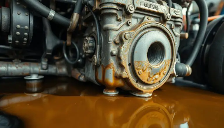 What are common sources of oil leaks in older Volvo engines?
