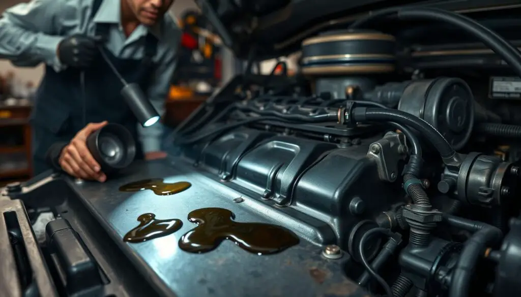 spot oil leak signs