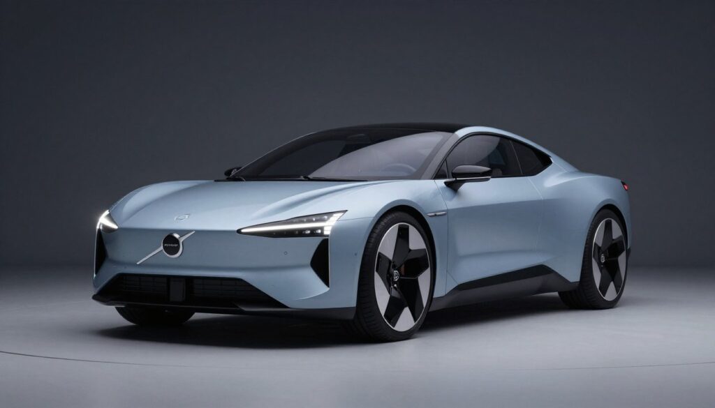 Volvo Concept Recharge showcasing future aerodynamic design direction