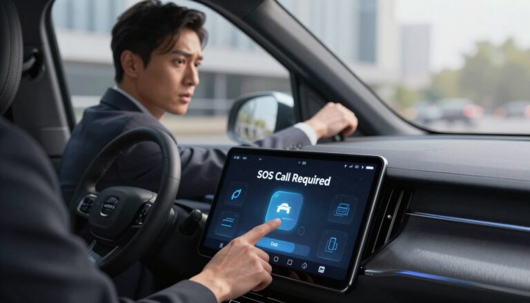 Why did my Volvo display "SOS call required" warning?